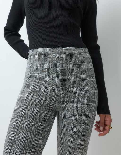 ASOS DESIGN skinny stirrup pants in check print, 4 of 5