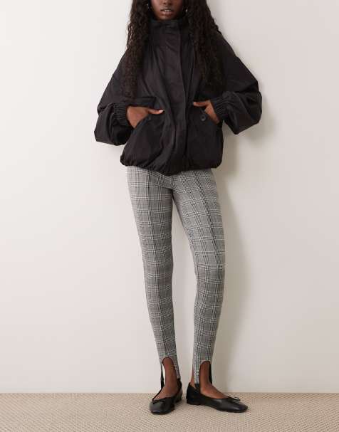 ASOS DESIGN skinny stirrup trouser in check print - view 1