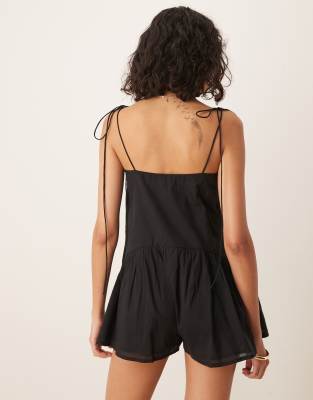 Asos Design Skinny Straps Dropped Waist Full Skirt Romper