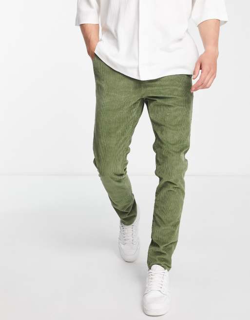 ASOS DESIGN skinny cargo trousers in khaki