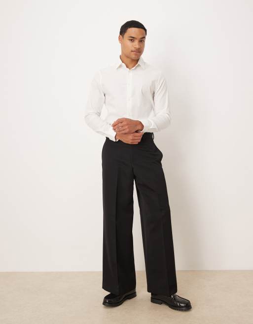 ASOS DESIGN skinny stretch work shirt in white, 2 of 5