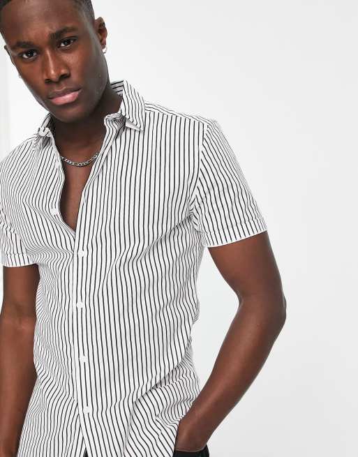 Skinny white cheap dress shirt