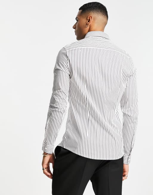 black and white striped shirt asos