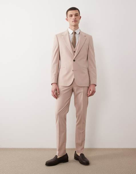 ASOS DESIGN skinny suit in dusty pink - view 1