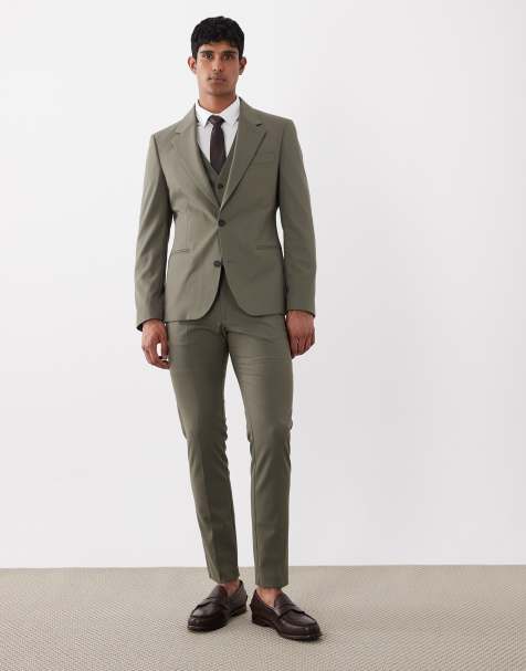 ASOS DESIGN skinny suit in mid green - view 1