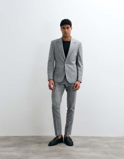 ASOS DESIGN skinny suit in salt and pepper grey - view 1