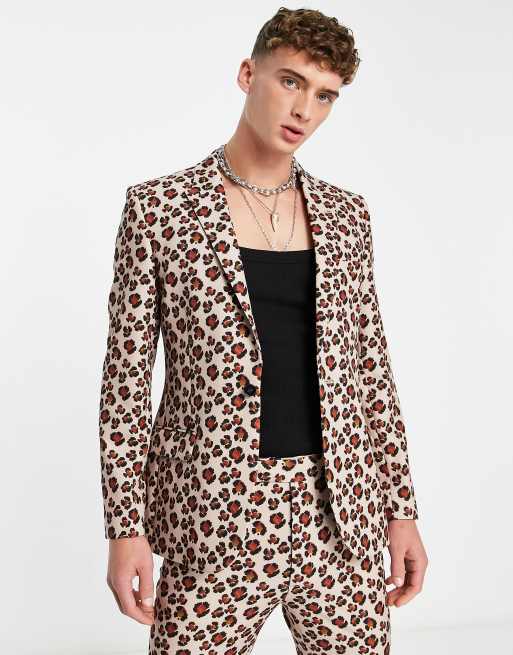 Cheetah print hot sale suit