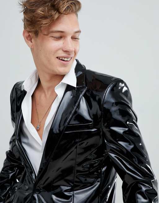 Mens store pvc jacket