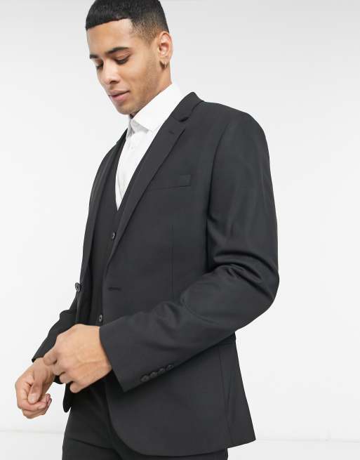 ASOS DESIGN skinny suit jacket in black | ASOS