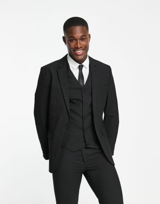 Asos Design Skinny Suit Jacket In Black