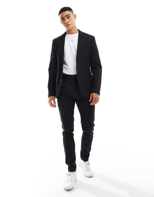 ASOS DESIGN skinny suit jacket in black, 3 of 5