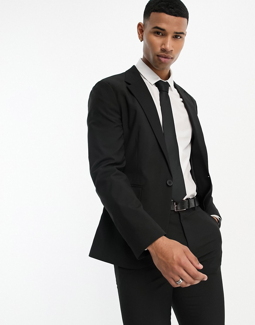 ASOS DESIGN skinny suit jacket in black