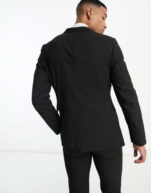 ASOS DESIGN skinny suit jacket in black, 2 of 5