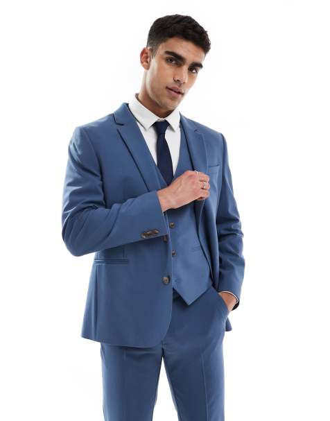 ASOS DESIGN skinny suit jacket in blue - view 1