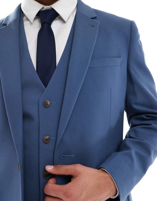 ASOS DESIGN skinny suit jacket in blue