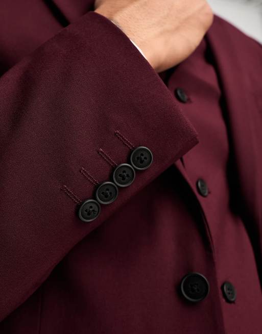 Asos hot sale burgundy coat