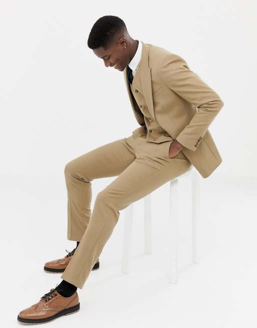 Camel coat clearance suit