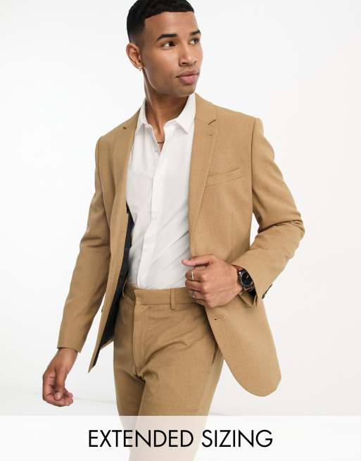 Men's Two Button Suit - Camel ~ Khaki