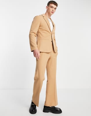 asos tan suit