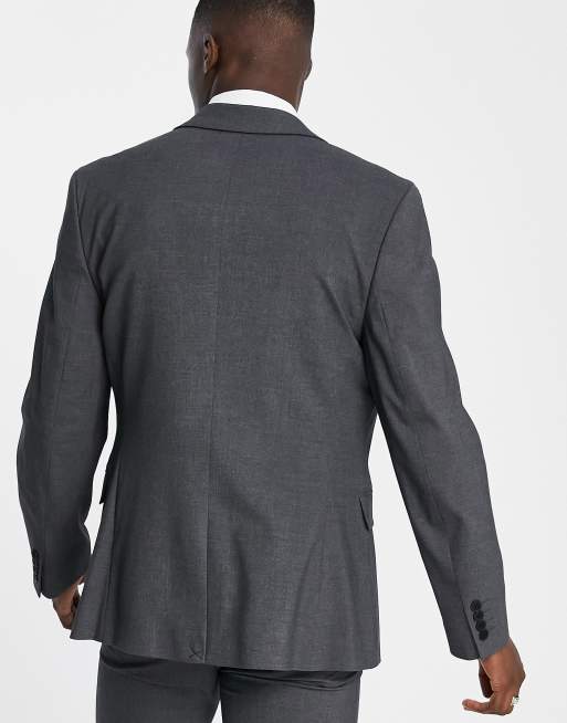 ASOS DESIGN skinny suit jacket in charcoal