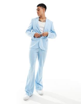 Asos Design Oversized Suit Jacket In Cornflower Blue