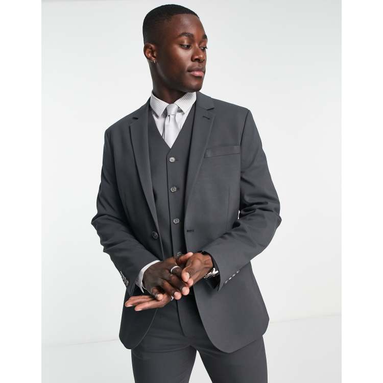 Dark grey 2024 skinny suit