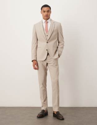 Asos Design Skinny Suit Jacket In White