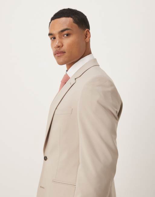 ASOS DESIGN skinny suit jacket in ecru, 4 of 5