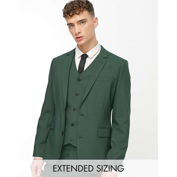 Asos dark green on sale suit