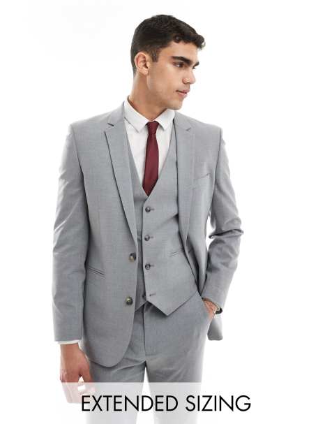 ASOS DESIGN skinny suit jacket in gray - view 1