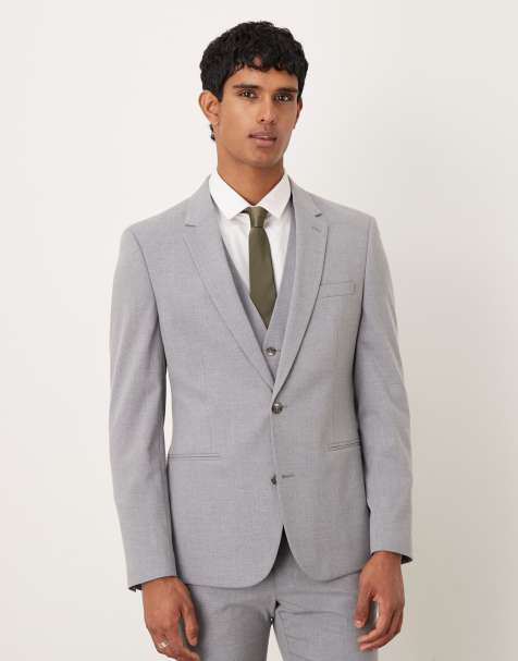 ASOS DESIGN skinny suit jacket in gray - view 1