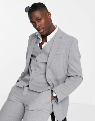 Asos Design Super Skinny Suit Jacket In Gray In Grey