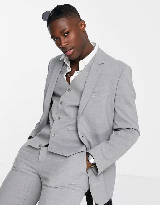 ASOS DESIGN skinny suit pants in gray