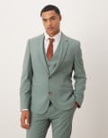 [ASOS DESIGN] ASOS DESIGN skinny suit jacket in green Chest 44 Regular Dark green