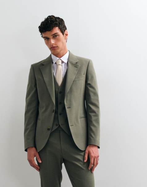 ASOS DESIGN skinny suit jacket in green - view 1