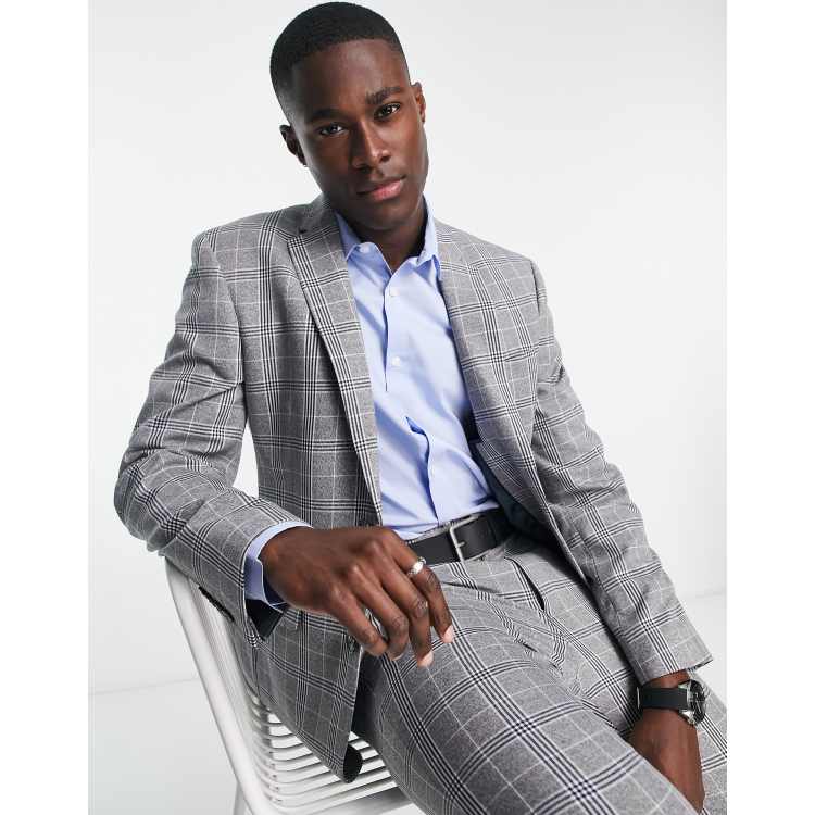 Grey chequered clearance blazer