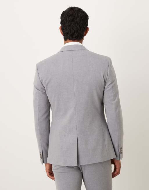 ASOS DESIGN skinny suit jacket in grey, 4 of 5