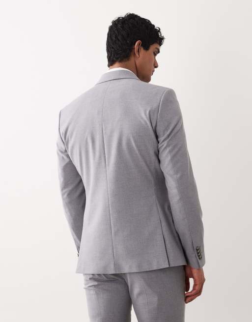 ASOS DESIGN skinny suit jacket in grey, 3 of 5