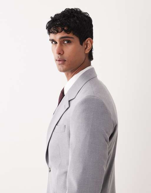 ASOS DESIGN skinny suit jacket in grey, 4 of 5