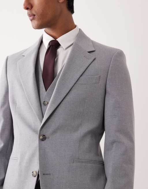 ASOS DESIGN skinny suit jacket in grey, 5 of 5