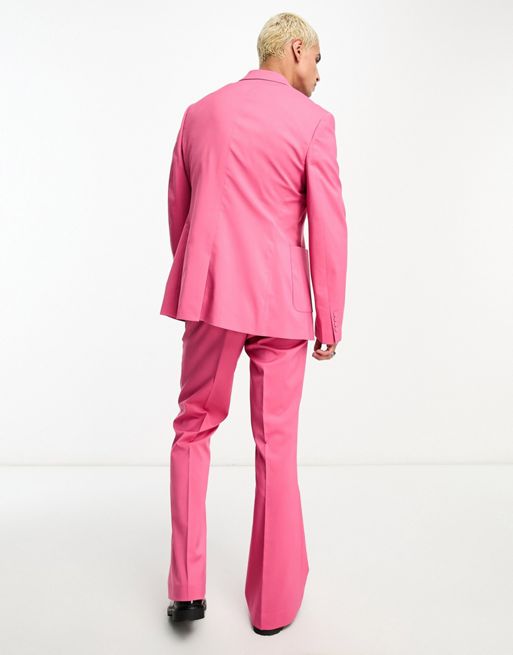 Noak Skinny Suit Jacket In Dusty Pink Marl, $23, Asos