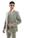 [ASOS DESIGN] ASOS DESIGN skinny suit jacket in khaki-Green Chest 44 Regular KHAKI