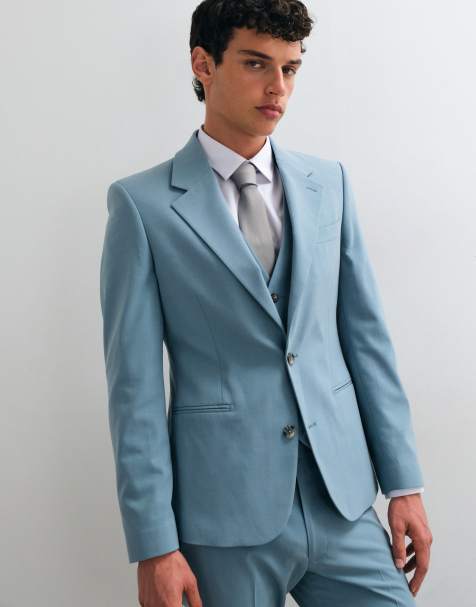 ASOS DESIGN skinny suit jacket in light blue - view 1