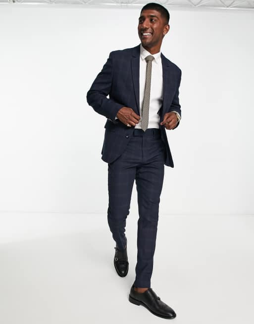 Navy blue hot sale suit asos