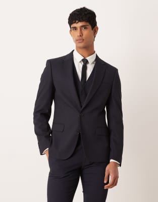 Asos Design Skinny Suit Jacket In Black