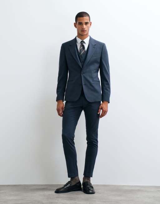 ASOS DESIGN skinny suit jacket in navy, 2 of 5