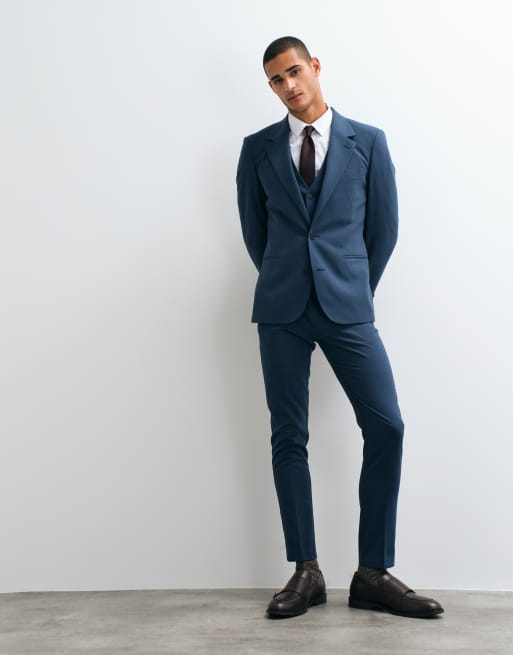 ASOS DESIGN skinny suit jacket in navy, 3 of 5