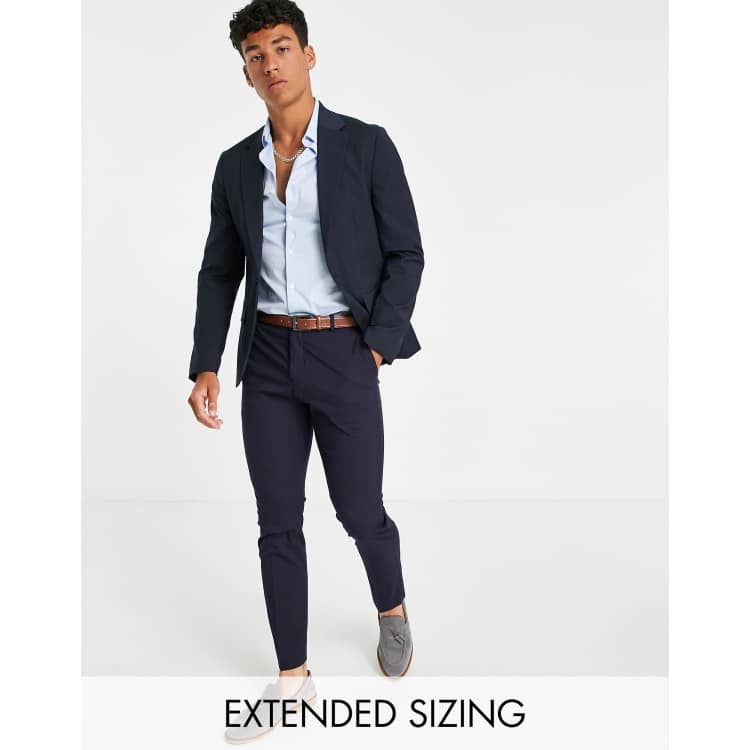 ASOS DESIGN skinny suit jacket in navy | ASOS