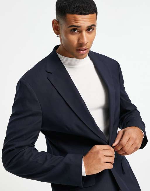 ASOS DESIGN skinny suit jacket in navy