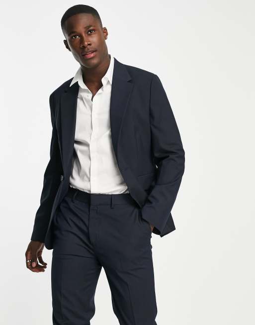 ASOS DESIGN skinny suit jacket in navy